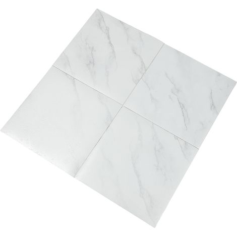 Dalle de sol PVC adhésive 32pcs – 30 x 30 cm (≈2.9 m²) – Résistante à l'eau – Installation facile – Usage intérieur – Aspect marbre blanc – Pour salon, cuisine et salle de bain (1/5)