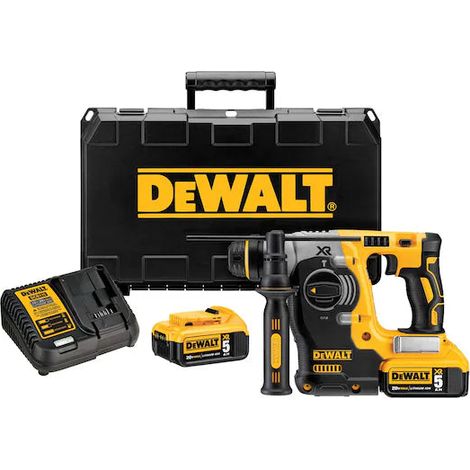 Dewalt – Perforateur burineur 18V brushless – 2 batteries 5Ah – Moteur performant pour béton armé – DCH273P2