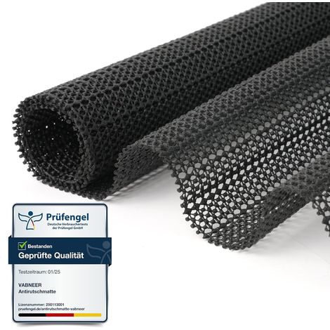 Tapis Antiderapant, 60x100cm sous-Tapis, sous-Couche de Tapis Antidérapante pour Tiroirs Étagères Plateau Ustensiles de Table Tapis, Facile à Laver et Peut Etre Coupé (Noir) (1/5)