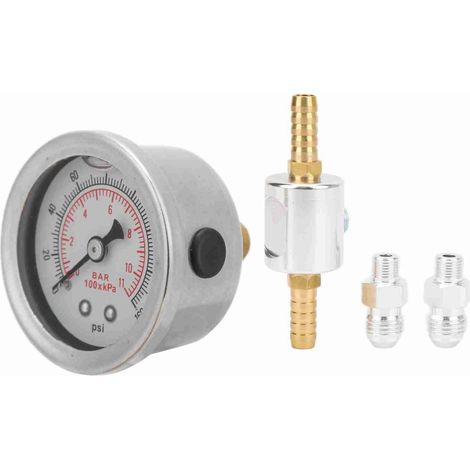 Ortviai Manomètre de Pression Carburant pour Système d'Injection – Régulateur 0-160 psi, Filetage 1/8 NPT, en Alliage d’Aluminium (1/5)
