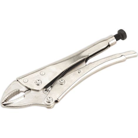 Sealey Locking Pliers Curved Jaws 230mm 0-45mm Capacity AK6821