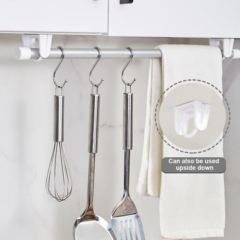 6 Pièces Support Tringle sans Percage Crochet Accroche Rideau sans Percage Barre de Percage Accroche Rideau Convient à Toutes Les Surfaces Lisses et Planes (1/3)
