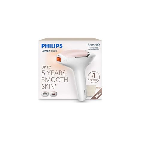 Philips Lumea IPL 8000 BRI932/00 SmartPulse SenseIQ Blanc Rose – appareil d’épilation lumière pulsée connecté, jusqu’à 5 niveaux