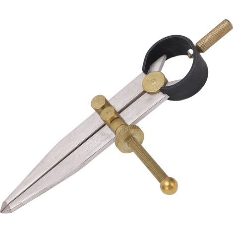 Calibre d'espacement, outil pour le cuir, trusquin, compas rond, pied à coulisse, jauge de bord, outil de pressage de bord, calibre d'espacement doré, 150 mm (1/5)