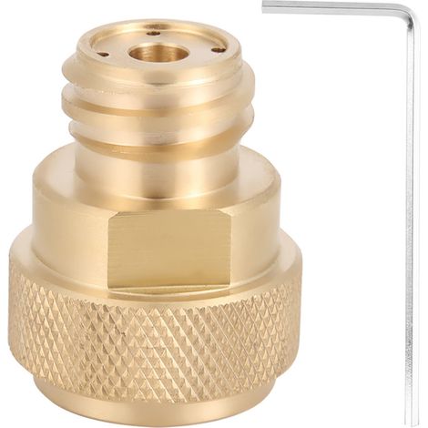 Adaptateur en laiton CO2 pour conversion réservoir cartouche (Or)