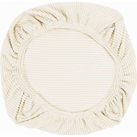 Housse de chaise en élasthanne extensible beige - Lavable, idéale pour chaises de bureau, restaurants, bars et mariages. (1/5)