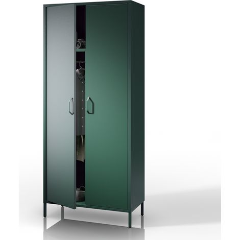 Armoire métallique FLAVIO, 800 x 1850 x 450 mm, Modern: vert bouteille