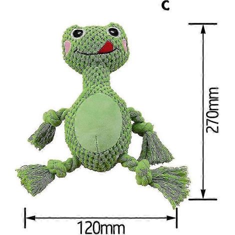 Jouet en peluche couineur pour chien, résistant aux morsures, pour chiot, utilisable en intérieur et en extérieur (Zekai) (1/5)