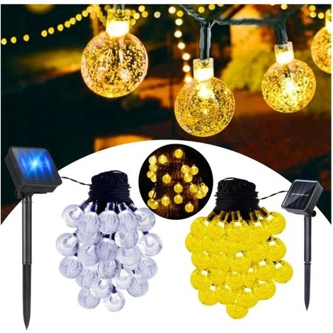 LUCI DA GIARDINO GHIRLANDA SOLARE 30LED SENSORE CREPUSCOLO Ghirlanda da giardino