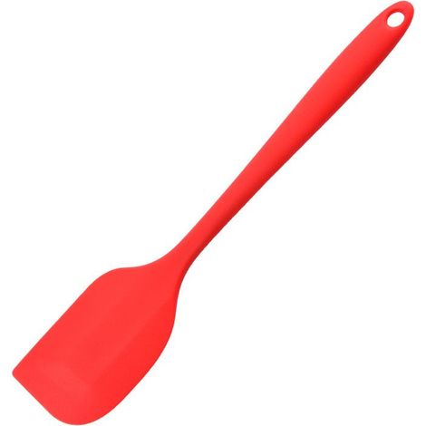 1 grande spatule en silicone (28 x 5 cm) – Ustensile de cuisine et de pâtisserie résistant à la chaleur pour le beurre, la crème à gâteau, le mélange et le raclage – Rouge