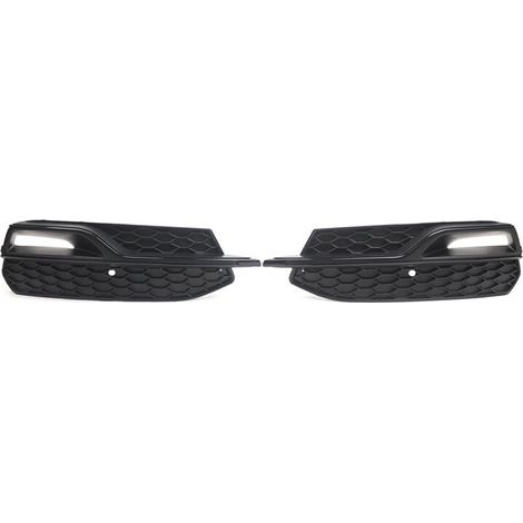 Die Modelle 8V3807681L und 8V3807682L sind für die Audi A3 Sport S3 Modelle 2013-2016 geeignet und verfügen über einen unteren Frontgrill mit Nebelscheinwerferabdeckungen.