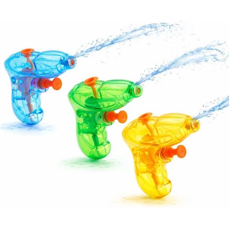 3 x Mini Water Guns 8 cm, Large Reach, Compact and Safe Summer Toys for Children (1/5)