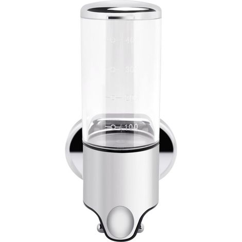 Pompe de Douche Murale à une Chambre, Distributeur Savon Salle Bain, Conditionneur Gel pour les Mains, Shampoing Bain 500ML