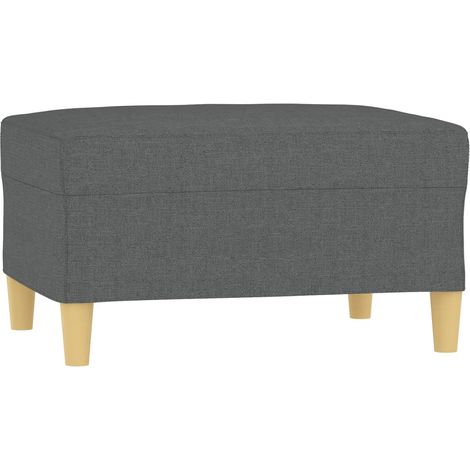 Repose-pied Gris foncé 70x55x41 cm Tissu