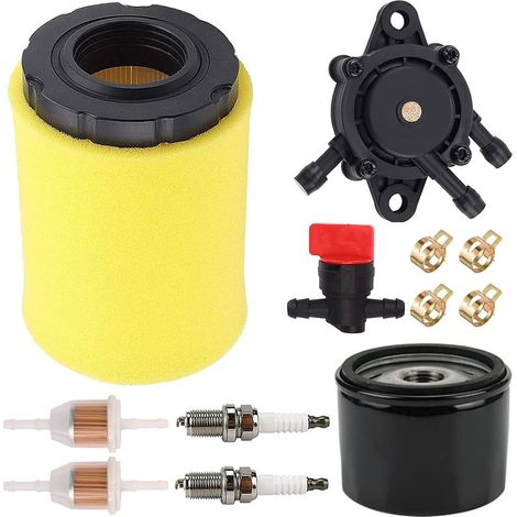 796031 MIU14395 Filtro aria di ricambio per tosaerba Briggs & Stratton 591334 492932 696854, per L105 L107 L108 LA135 D100 D110 D125 D130, con filtro olio pompa carburante (1/5)