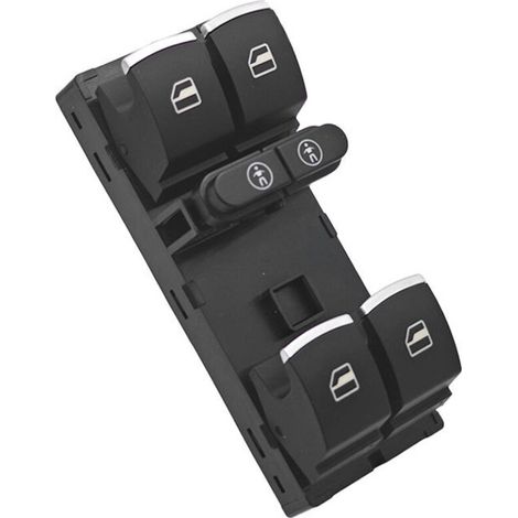 7P6959857 Interrupteur principal de lève-vitre, compatible avec le Volkswagen Touareg 2011-2014, commande la montée et la descente de toutes les vitres électriques du véhicule.