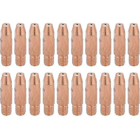 20 pièces Embouts de contact en cuivre M6 pour torche de soudage MIG/MAG Binzel 24KD (0,8 mm) (1/5)