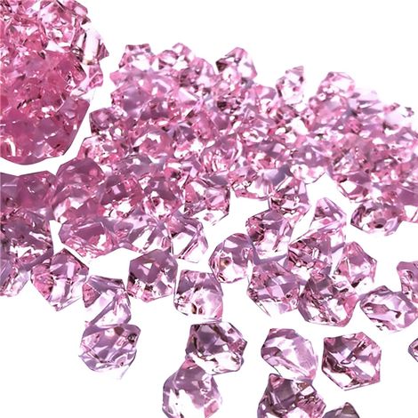 Cristaux Acrylique - Pierres Simulées en Forme de Glace Concassée - Décoration pour Vase Hydroponique et Bureau - 150 Pièces (1/4)