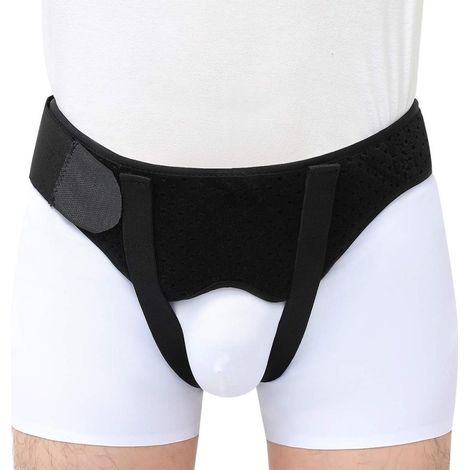 Flammkraft – Ceinture herniaire inguinale ajustable – Compression ciblée – Tissu hypoallergénique – Sangles réglables pour hommes et femmes