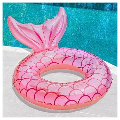 bouée, bouée gonflable, bouée sirène gonflable, bouée adulte, fête à la piscine, plaisir d'été (1/5)