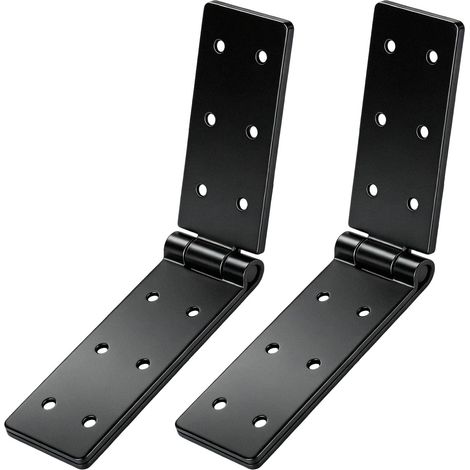 (2 Pcs) Charniere Porte Lourde, Charnières pour Portes Pliantes, Charnières Pliantes Noires, Connecteurs de Charnieres de Porte pour Jardin (1/5)