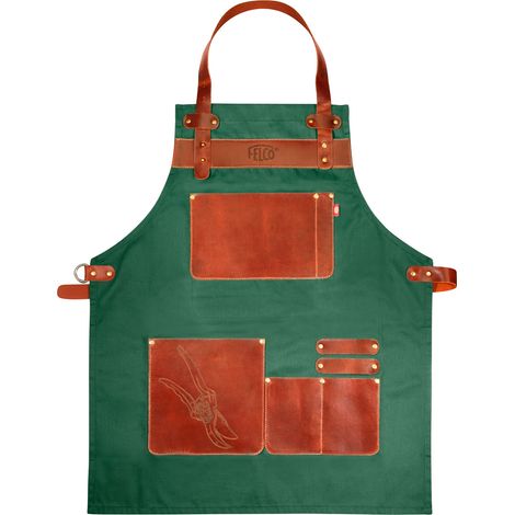 Tablier de jardinage en cuir et toile FELCO 490