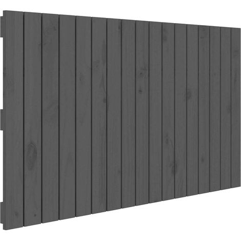 Maison Exclusive - Wand-Kopfteil Grau 108x3x60 cm Massivholz Kief