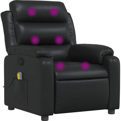 Maison Exclusive - Massagesessel Schwarz Kunstleder