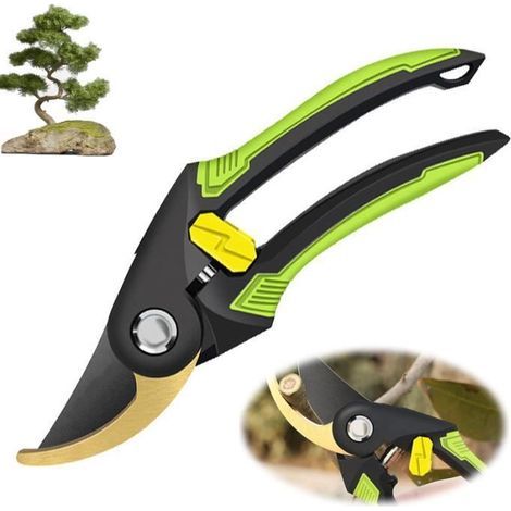 Professional Bypass Garden Secateurs - SK5 Steel - Ergonomic - 21.5 cm