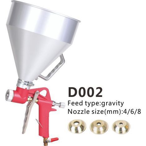 Pulvérisateurs de peinture, Pistolets à calfeutrer - Pistolet à crépir pneumatique, projeteuse à mortier pneumatique - Projeteuse pneumatique pour façade - Capacité : 5L - Pression : 4 bars (1/3)