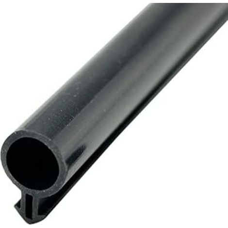 Hohlrohrförmige Tür- und Fensterdichtung aus Silikonkautschuk, 10 m, aus Stahl und Kunststoff, Typ O (großer Durchmesser ≥ 10 mm, schwarz)