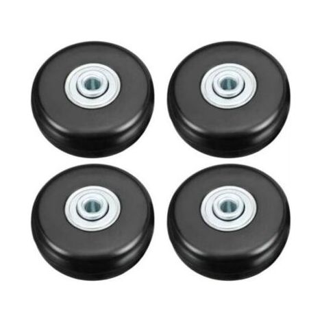 4PCS 50mm Roulette Valise, Bagage Valise Réparation Roulette Charge Lourd Muette Caoutchouc Universelle Pivotante Roue Rechange Transport Remplace Roulette pour Valise/Bagage/Sac à Dos/Vo (1/5)