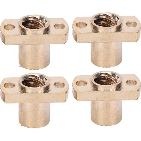 4 Stück Trapezmuttern T8 Messing H-Flansch-Befestigungselemente 3D-Druckerzubehör 8 mm