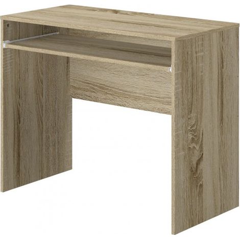Scrivania con piano estraibile in mdf , rovere 90x45 h74cm Slome Brica