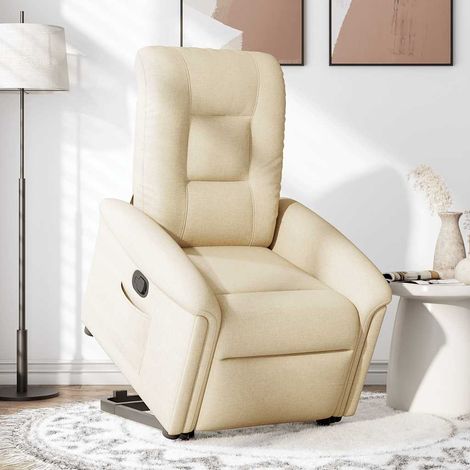 Maison Exclusive - Relaxsessel mit Aufstehhilfe Creme Stoff (1/5)
