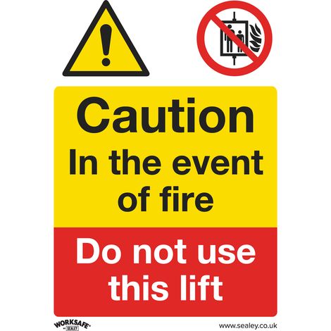 Sealey Worksafe® Caution Do Not Use Lift Safety Sign, Rigid Plastic - Pack of 10 SS43P10