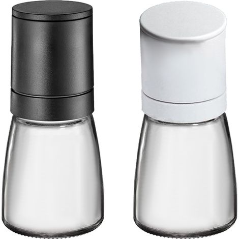 Moulin À Poivre - Acier Inoxydable Et Verre Trempé - Réglage De La Mouture - Pour Cuisine Domestique - 2 Pièces (1/5)