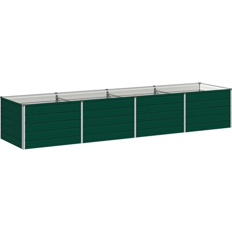 Letto rialzato da giardino Verde 320 x 80 x 55 cm vidaXL