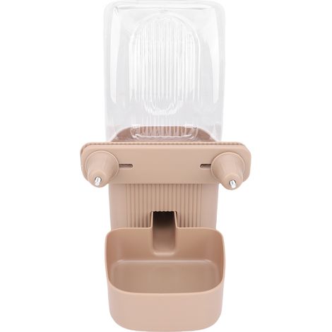 Distributeur d'eau pour cage pour animaux de compagnie, bol suspendu automatique de grande capacité de 1200ml pour caisse de chien et chat marron (1/5)