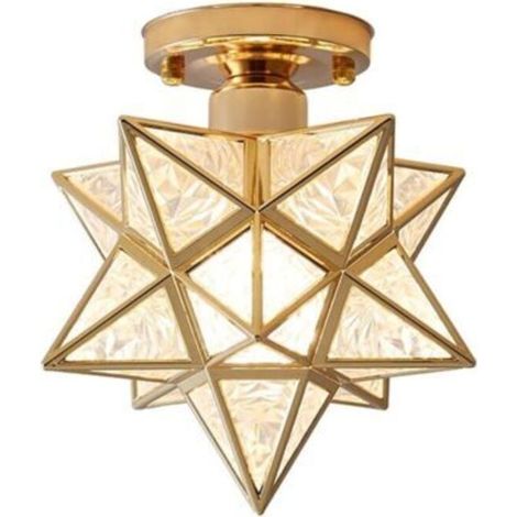 Luminaire plafonnier, lustre vintage, industriel, rétro, Abat-jour PVC et Métal, pour salon, cuisine et couloir, douille E27