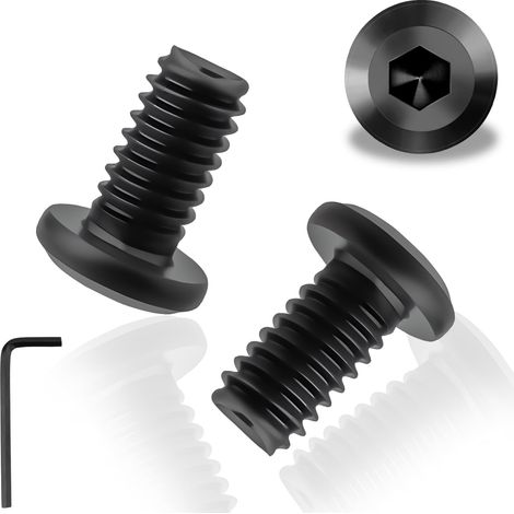 30pcs M6X12mm Vis Noire Tete Plate A2 V2a en Inox Cylindrique Allen avec Clé Hexagonale pour Appareils Ménagers et Machines Industrielles (1/5)