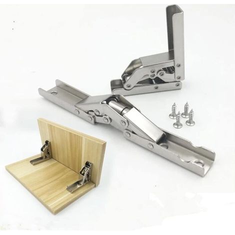 2 Pièces Charnières pour Placards, Charnières Pliant 90/180 Degré Recouvrante Charniere Porte en Acier Inoxydable Charniere Meuble Cuisine Invisible (1/3)