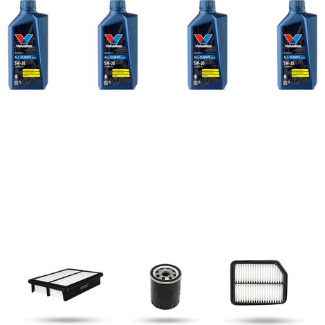 Kit tagliando 3 FILTRI e 4L OLIO compatibile con Chevrolet Aveo 1.2 53kw dal 2006 (1/5)