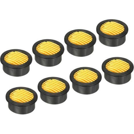 Air Compressor Filter, 8 Pack Noise Reduction Air Compressor Accessories for Generators, Blowers, Exhaust Ports, Black, Yellow (1/5)