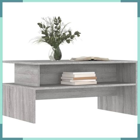 Table basse - 834284 - Sonoma gris - Bois d'ingénierie - 90 x 55 x 42,5 cm (1/5)