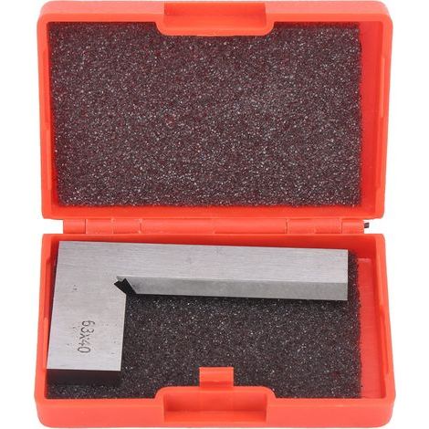 Règle à Couteaux, Règle de Marquage en Acier Inoxydable à 90°, Adaptée à la Détection D'angles et au Marquage sur des Pièces, avec Rainure Fraisée dans le Coin Intérieur, 63x40 Mm (1/5)