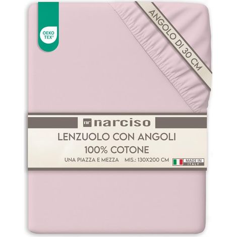 Drap Housse 130x200 Bonnet 30 cm en 100% Coton, Draps Housses de Matelas 130 x 200, Linge de lit Respirant et Hypoallergénique (1/5)