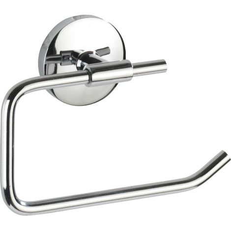 WENKO Dérouleur WC Mural Cuba, Zinc Brillant, 13,5x9,5x4 cm, Porte Papier Toilette Design (1/5)
