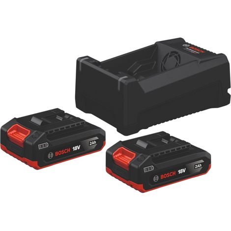 Set iniziale Bosch GAL 12V/18V-80: caricabatterie 10,8 - 18 V 8 A + 2 batterie GBA 18V-20 da 2,0 Ah agli ioni di litio (1/4)