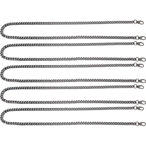 Chaîne ovale roulée YtL14/12/3x10x14mm (5 pièces de 1 mètre chacune) disponible. Convient pour les panneaux publicitaires, les sacs et les bijoux. Finition canon de fusil. (1/5)